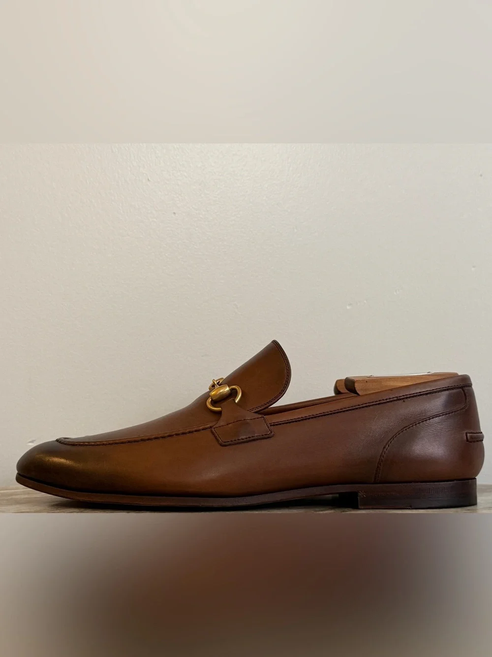 GUCCI Jordaan Horsebit Brown Ombre Leather Loafer 9 /9.5 US 1953 Moccasin $1100